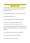 NURS 3305 E3- QUESTIONS WITH ANSWERS&vert; 2026 &vert; 100&percnt; Correct