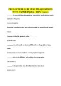 PRE LECTURE QUIZ NURS 330- QUESTIONS WITH ANSWERS&vert; 2026 &vert; 100&percnt; Correct