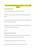 NSG 452 exam Questions All Solved &lpar;A Pass&rpar; 2026 Update