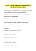 NSG 452 Exam 4 OB Summer quick-Questions All Solved &lpar;A Pass&rpar; 2026 Update