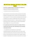 NSG 452 Exam -Questions All Solved &lpar;A Pass&rpar; 2026 Update