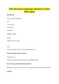 NSG 452 Exam 2-Questions All Solved &lpar;A Pass&rpar; 2026 Update