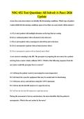 NSG 452 Test Questions All Solved &lpar;A Pass&rpar; 2026 Update
