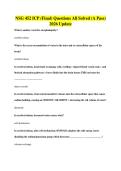 NSG 452 ICP &lpar;Final&rpar; Questions All Solved &lpar;A Pass&rpar; 2026 Update