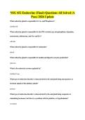 NSG 452 Endocrine &lpar;Final&rpar;-Questions All Solved &lpar;A Pass&rpar; 2026 Update