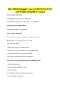 ABO NOCE Struggle Topics-QUESTIONS WITH ANSWERS&vert; 2026 &vert; 100&percnt; Correct