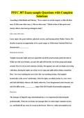 PSYC 387 Exam sample Questions with Complete Solutions