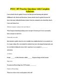 PSYC 387 Practice Questions with Complete Solutions