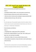 PSYC 387 Actual Exam sample Questions with Complete Solutions