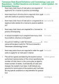 Tennessee State Board Esthetician and Cosmetology Laws and Regulations - Verified Questions and Answers - Latest Updated - A&plus; Guaranteed Success