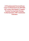 ATI Fundamentals Proctored Exam Latest Test Bank Real Exam 2025&sol;2026 with Solution