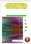Test Bank For Clinical Nursing Skills and Techniques&comma; 11th Edition &lpar; Potter&comma; perry &comma; 2025&rpar; All Chapters 1-43 &vert; Latest Edition