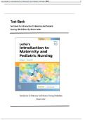 Test Bank For Leifer&rsquo;s Introduction to Maternity and Pediatric Nursing&comma; 10th Edition&period; All Chapters 1-34&period; PDF 2025&period;