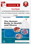 Test Bank for The Human Body in Health and Illness 8th Edition by Barbara Herlihy Isbn No&colon; 9780443124440&comma; All 27 Chapters &vert;&vert; Complete A&plus; Guide