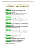 CROSSFIT L1 EXAM QUESTIONS AND CORRECT SOLUTIONS 100&percnt; VERIFIED&period;