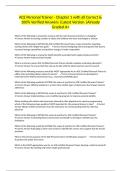 ACE Personal Trainer - Chapter 1 with all Correct & 100&percnt; Verified Answers &vert;Latest Version &vert;Already Graded A&plus;