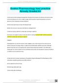 Evolve Pharmacology Hesi Exam A&plus; Graded