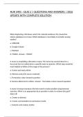 NUR 3405 - QUIZ 2 &vert; QUESTIONS AND ANSWERS &vert; 2026 UPDATE WITH COMPLETE SOLUTION