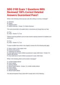NSG 3180 Exam 1 Questions With Reviewed 100&percnt; Correct Detailed Answers Guaranteed Pass&excl;&excl;