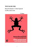 Test Bank For Human Development&colon; A Cultural Approach 3rd Edition by Jeffrey Jensen Arnett&vert; Latest 2026