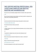 CMP CERTIFIED MEETING PROFESSIONAL 2026  LATEST EXAM COMPLETE 500 PRACTICE  QUESTION AND ANSWER&vert;SOLVED