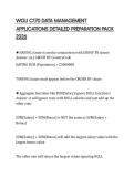 WGU C170 DATA MANAGEMENT APPLICATIONS DETAILED PREPARATION PACK 2026