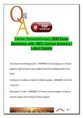 Cancer Immunotherapy &vert; 2026 Exam Questions with 100&percnt; Correct Answers &vert; Full Toxicity & Treatment Overview