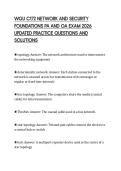 WGU C172 NETWORK AND SECURITY FOUNDATIONS PA AND OA EXAM 2026 UPDATED PRACTICE QUESTIONS AND SOLUTIONS