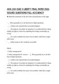 AVIA 245 QUIZ 4 LIBERTY FINAL PAPER 2026 SOLVED QUESTIONS FULL ACCURACY