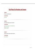 Club Pilates Test Questions and Answers&period;