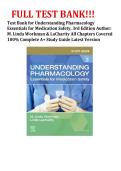 Test Bank for Understanding Pharmacology Essentials for Medication Safety&comma; 3rd Edition Author&colon; M&period; Linda Workman & LaCharity All Chapters Covered 100&percnt; Complete A&plus; Study Guide Latest Version