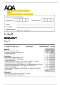 2025 AQA A-Level BIOLOGY7 7402&sol;1  Paper 1  Question paper and Marking scheme Merged