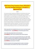 Wall Street Prep Premium Exam 2026&sol;2027 &vert;  Accurate Detailed Solutions &vert; Graded A&plus; &vert;  Approved Pass