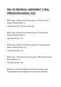BIOL 101 INDIVIDUAL ASSIGNMENT 3 FINAL PREPARATION MANUAL 2026