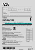 AQA GCSE MATHEMATICS FOUNDATION TIER PAPER 1 QUESTIONS NOVEMBER 2024 