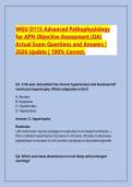 WGU D115 Advanced Pathophysiology  for APN Objective Assessment &lpar;OA&rpar;  Actual Exam Questions and Answers &vert;  2026 Update &vert; 100&percnt; Correct&period;