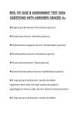 BIOL 101 QUIZ 8 ASSESSMENT TEST 2026 QUESTIONS WITH ANSWERS GRADED A&plus;