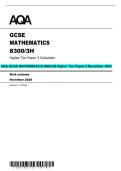 AQA GCSE MATHEMATICS 8300&sol;3H Higher Tier Paper 3 November 2024   