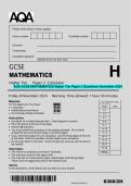 AQA GCSE MATHEMATICS Higher Tier Paper 2 Questions November 2024 