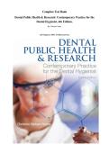Complete Test Bank - Dental Public Health & Research&colon; Contemporary Practice for the Dental Hygienist&comma; 4th Edition&period; By Christine Nathe&period; &lpar;All Chapters&comma; 100&percnt; Verified Answers&rpar;