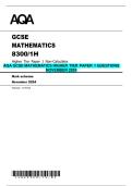 AQA GCSE MATHEMATICS HIGHER TIER PAPER 1 QUESTIONS NOVEMBER 2024 
