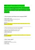 WGU D351 Functions of Human  Resource Management Pre-Assessment  Questions EXAM PLUS RATIONALE 2026  UPDATE