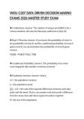 WGU C207 DATA DRIVEN DECISION MAKING EXAMS 2026 MASTER STUDY EXAM