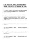 WGU C207 DATA DRIVEN DECISION MAKING EXAMS 2026 PRACTICE QUESTION SET TWO