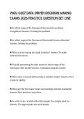WGU C207 DATA DRIVEN DECISION MAKING EXAMS 2026 PRACTICE QUESTION SET ONE
