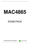 MAC4865 EXAM PACK 2026