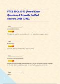 FTCE ESOL K-12 &vert;Actual Exam Questions & Expertly Verified Answers&comma; 2026 &vert; 2027&period;    