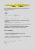 MSS Final Exam UPDATED QUESTIONS AND  CORRECT ANSWERS