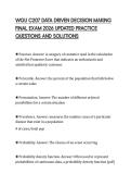 WGU C207 DATA DRIVEN DECISION MAKING FINAL EXAM 2026 UPDATED PRACTICE QUESTIONS AND SOLUTIONS