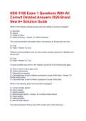 NSG 3180 Exam 1 Questions With All Correct Detailed Answers 2026 Brand New A&plus; Solution Guide
